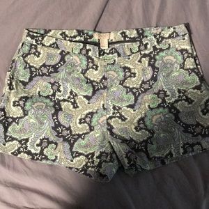 forever 21 paisley high waisted shorts
